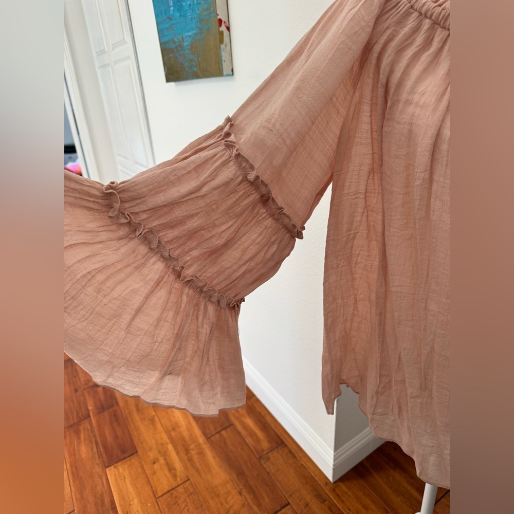 NWOT Sweet Lovely by Jen blush colored tunic - Picture 2 of 5